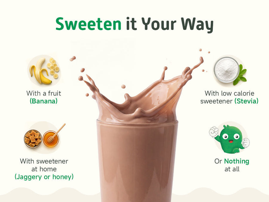 Unsweetened NutriMix 2+ Chocolate Nutrition Powder (350g)